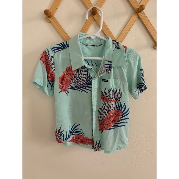 O'Neill Shirt Boys 18 Months Hawaiian Button Up Shirt Blue Bermuda Collared - Picture 1 of 4